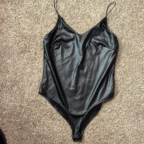 Tops - Leather bodysuit
